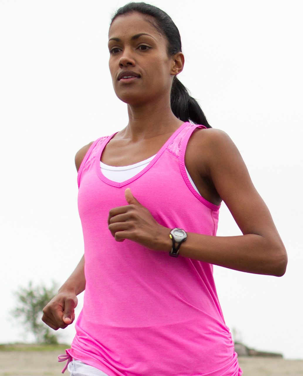 Lululemon Run:  Tie And Fly Tank - Pow Pink Light