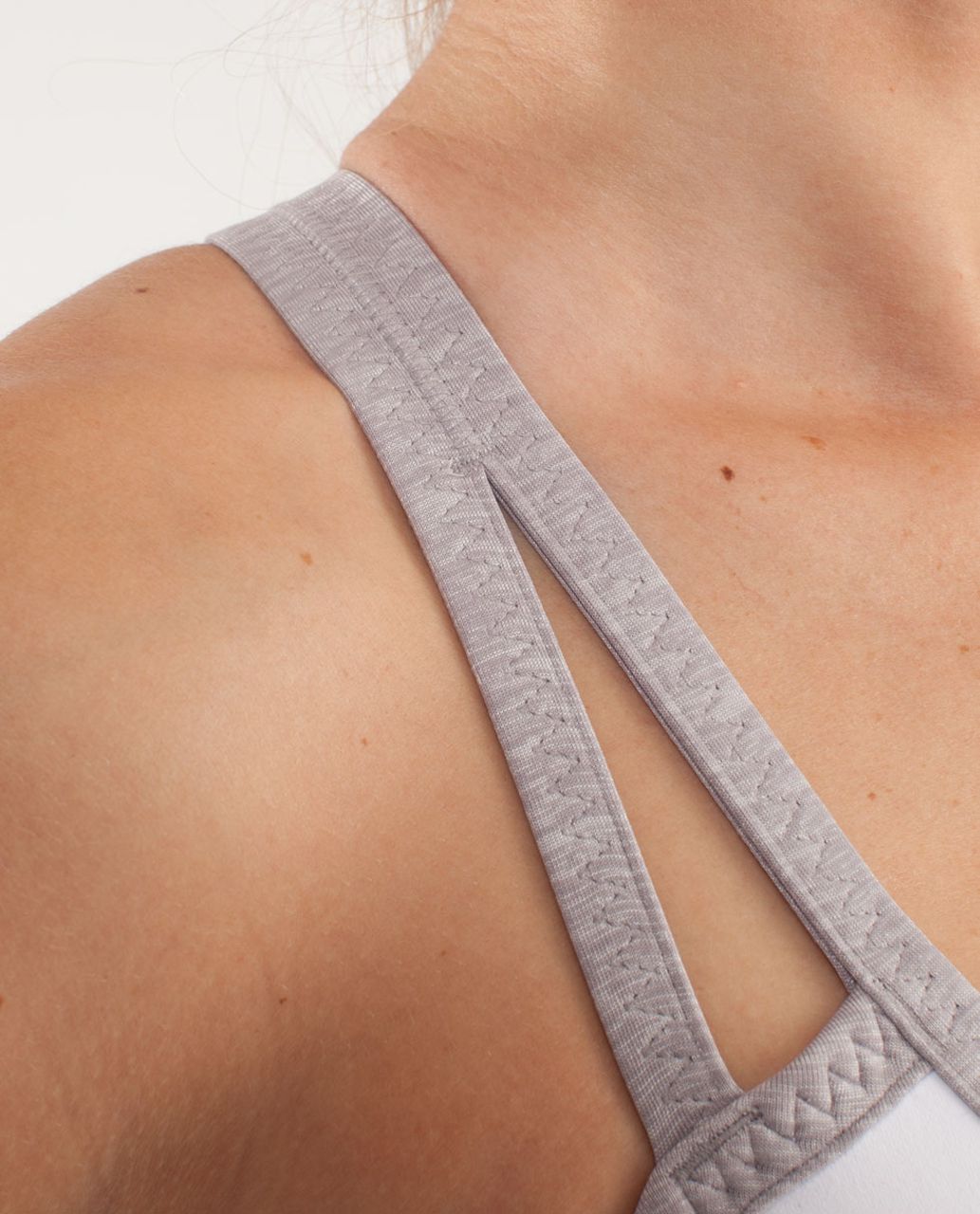 Lululemon Run:  Bound Bra - White / Metallic Silver