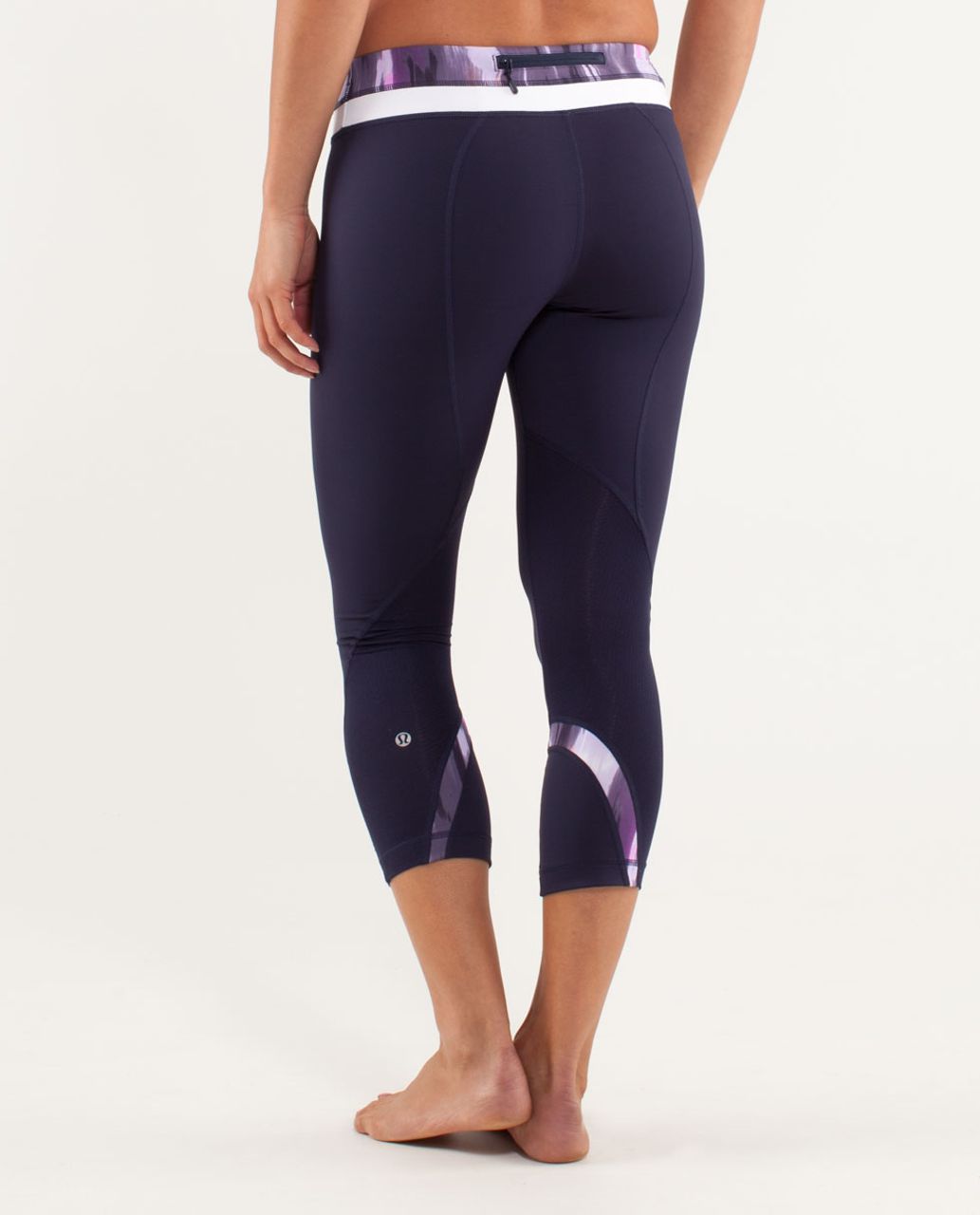 Lululemon Run: Inspire Crop II - Deep Indigo / Mirage Deep Indigo / White -  lulu fanatics