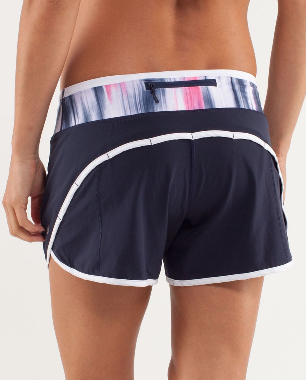 Lululemon Turbo Run Short - Deep Indigo / White / Mirage Deep Indigo