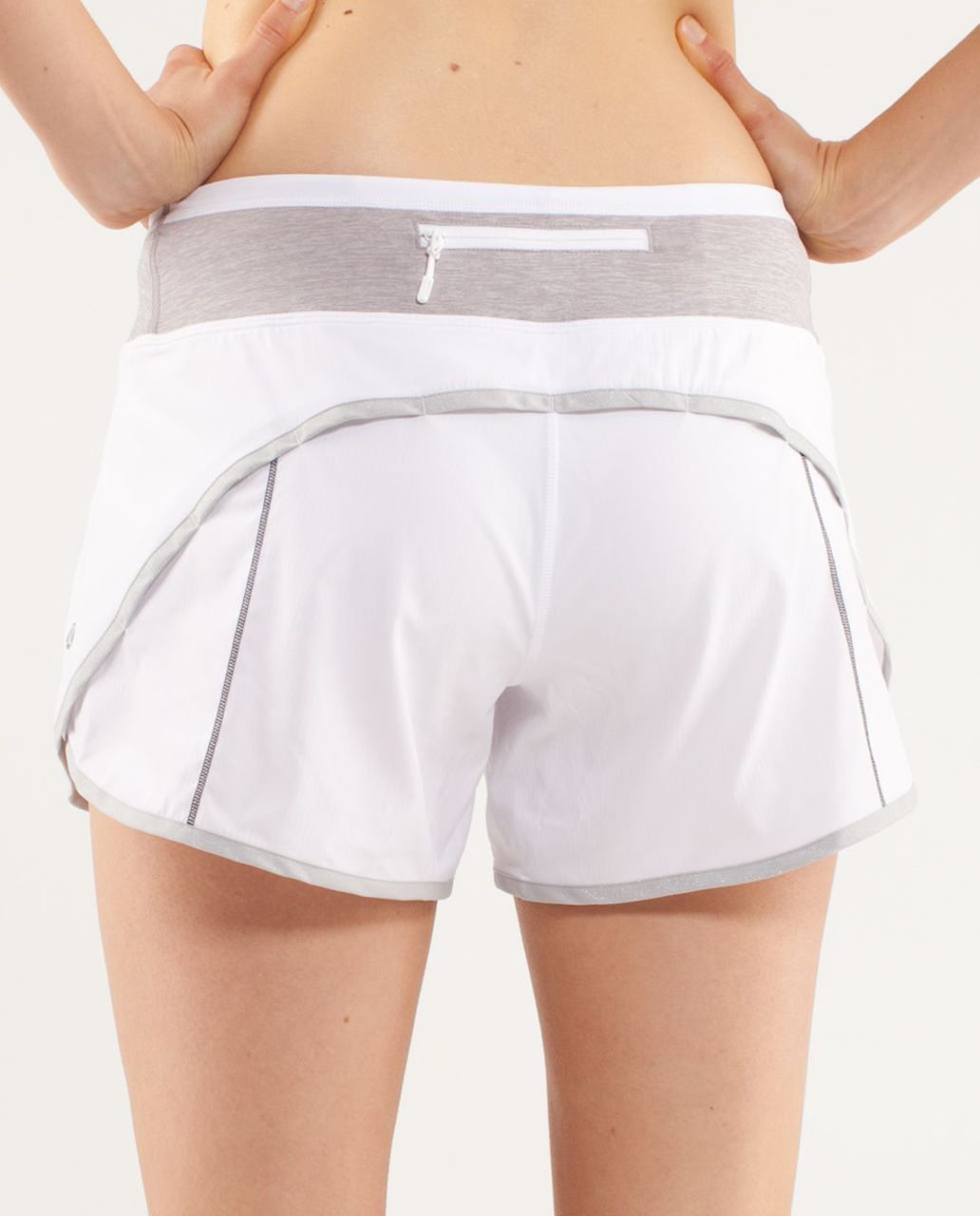 Lululemon Turbo Run Short - White / Metallic Silver