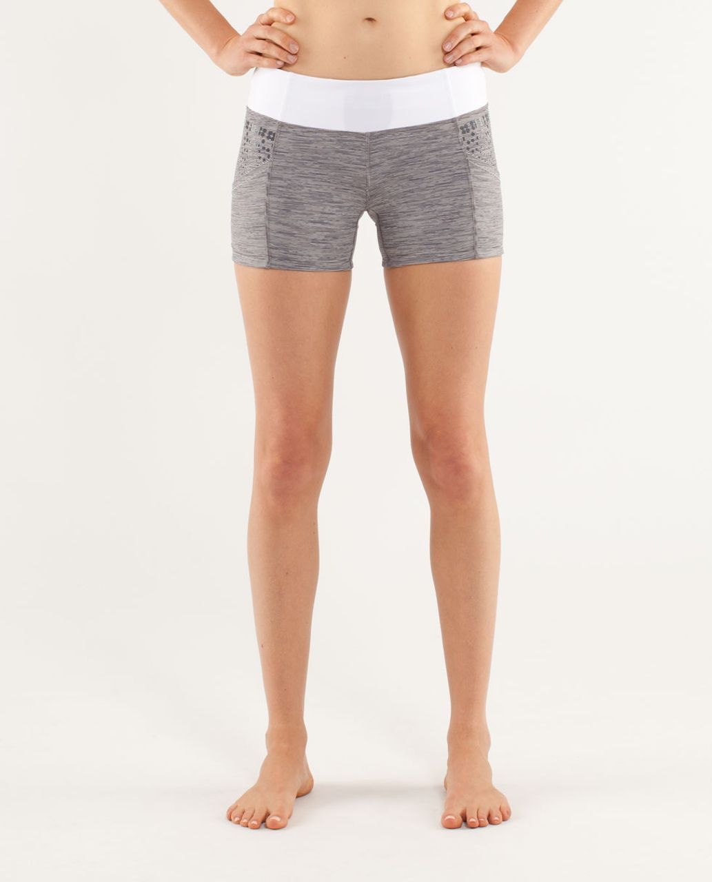 Lululemon Run:  Shorty Short - Wee Are From Space White Combo / White