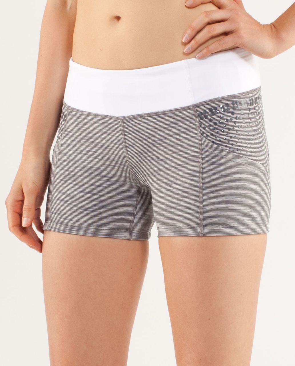 Lululemon Run:  Shorty Short - Wee Are From Space White Combo / White