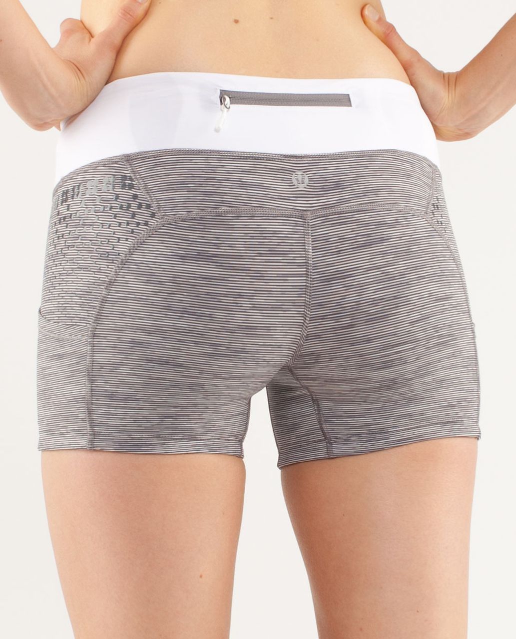 Lululemon Run:  Shorty Short - Wee Are From Space White Combo / White