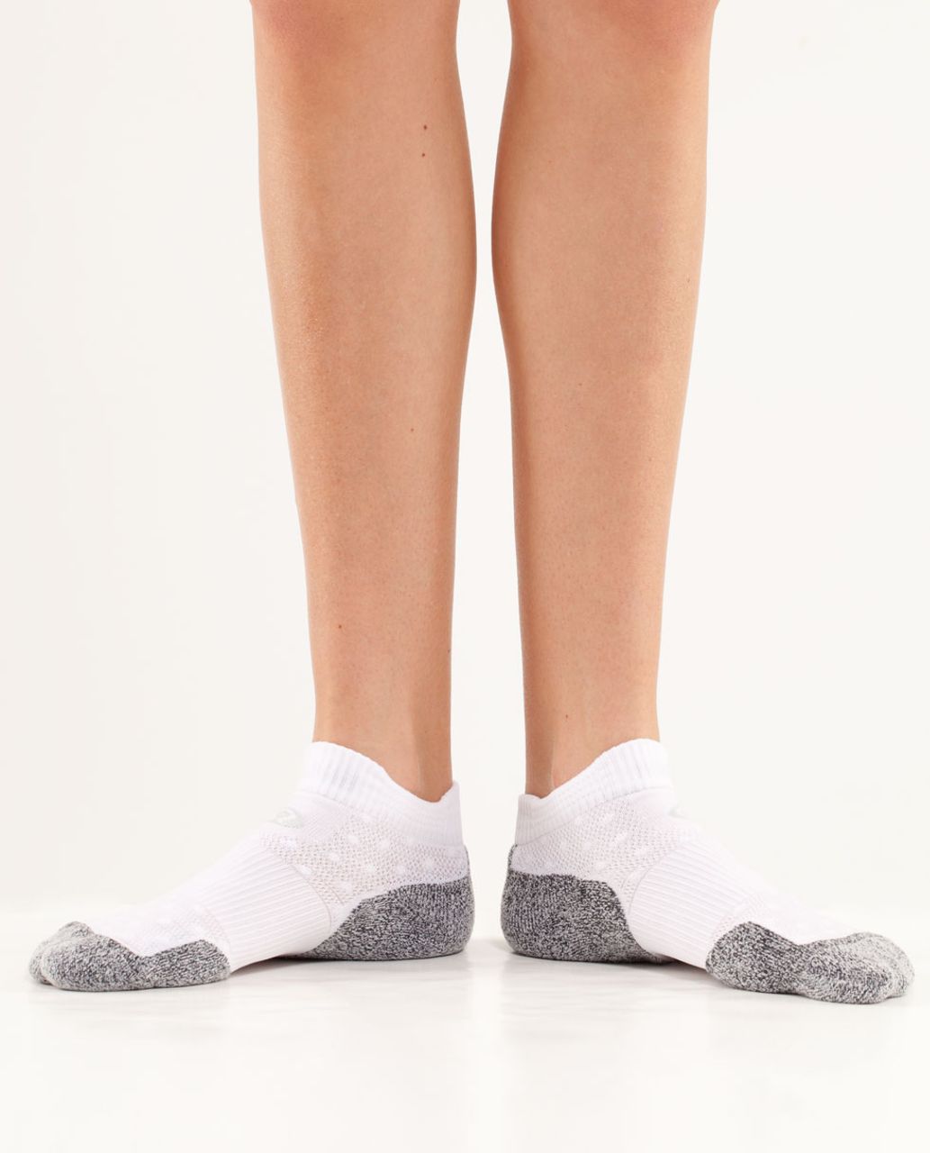 Lululemon Women's Ultimate Padded Run Sock - Deep Coal / White White High Noon Dot