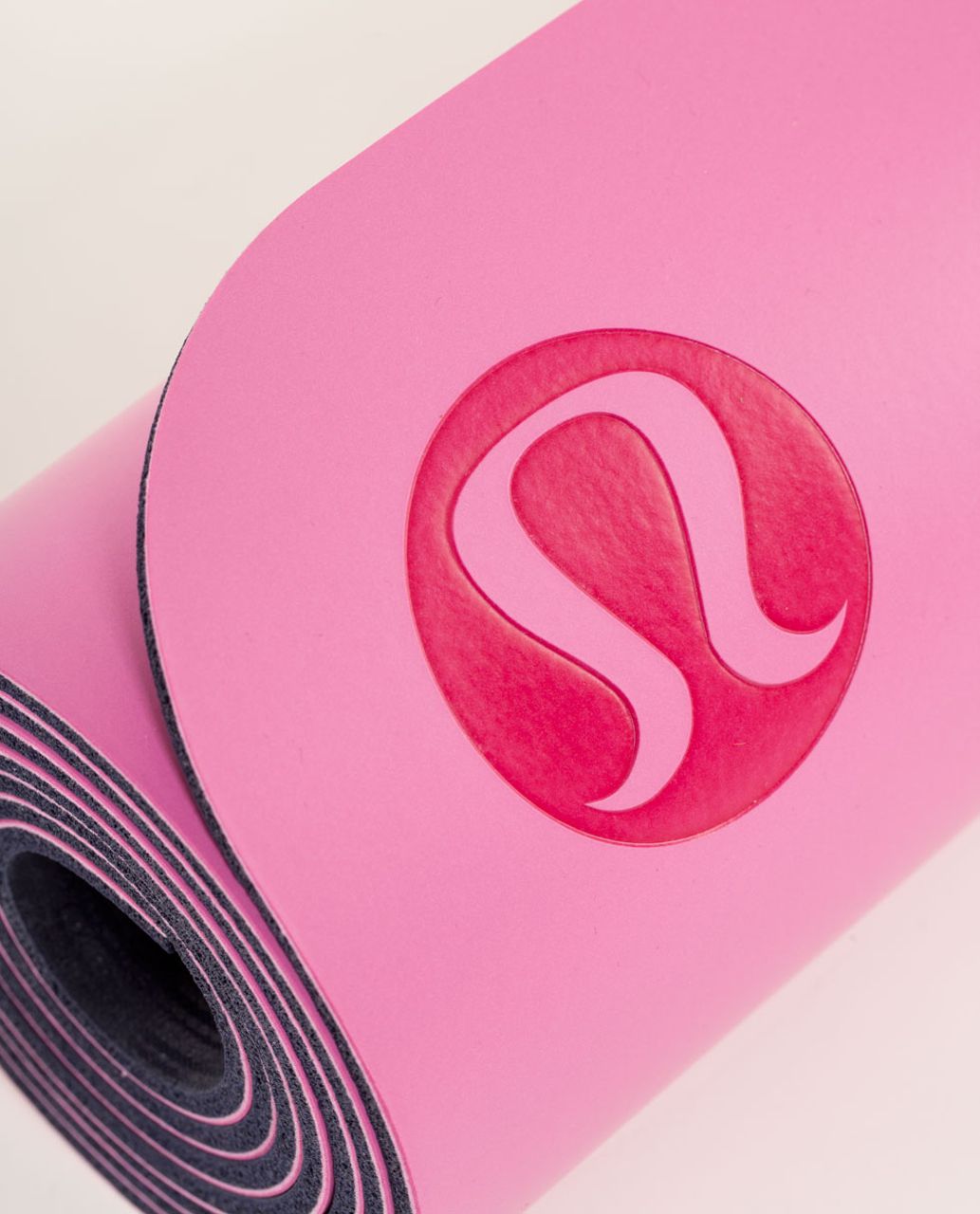 Lululemon Reversible Yoga Mat Wordmark 5mm, Sonic Pink Rainbow