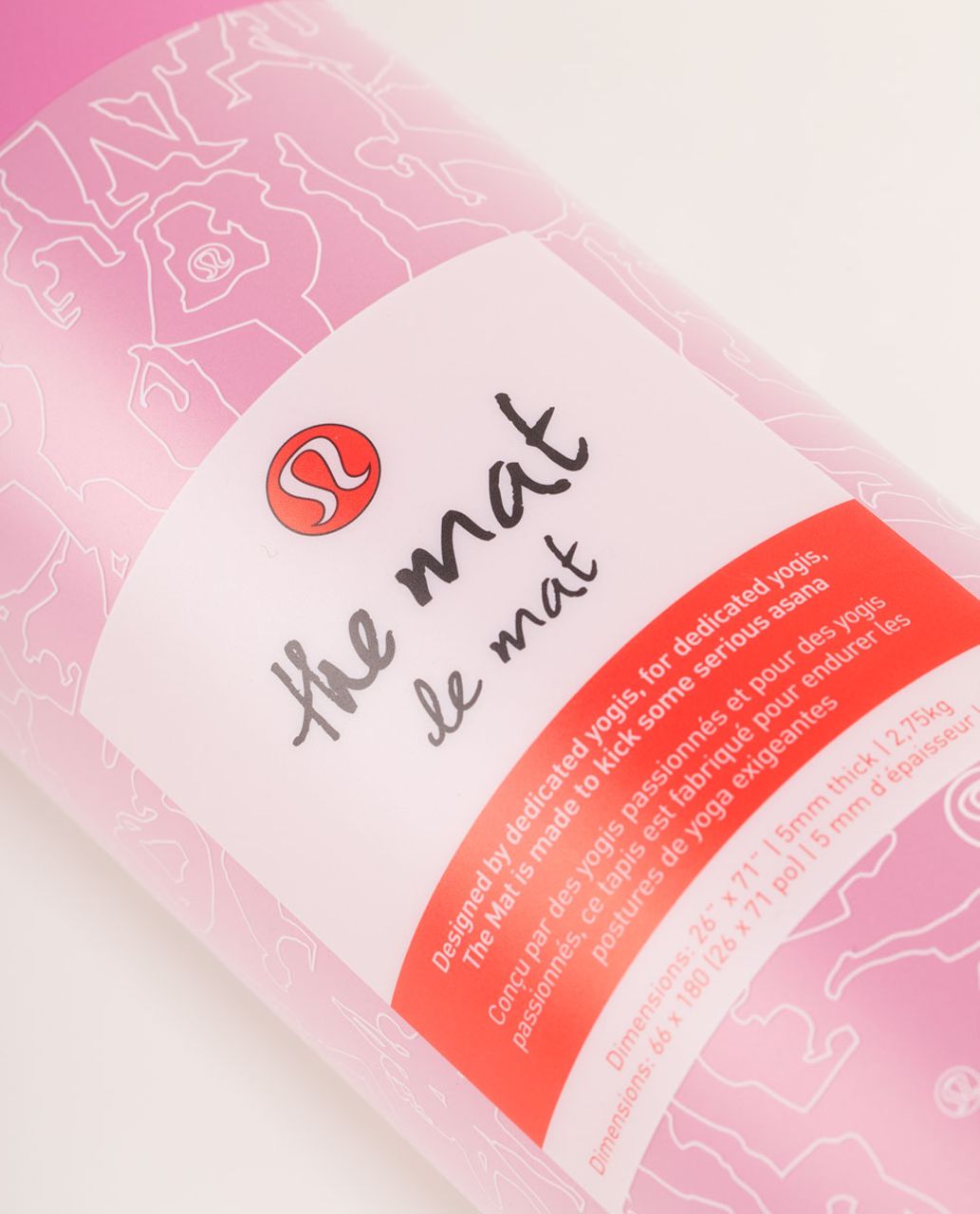 Lululemon Pink Yoga Mat and Bag 70x26