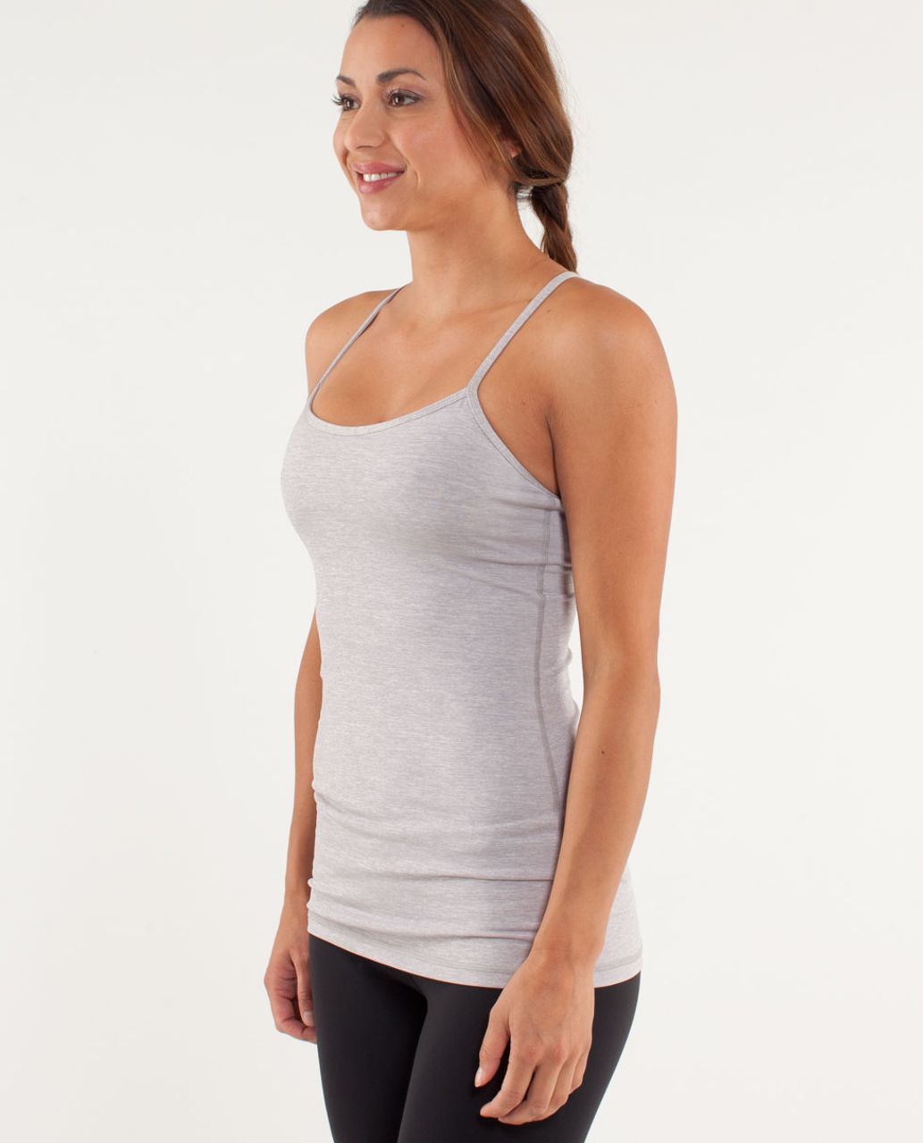 Lululemon Power Y Tank *Pearl - Metallic Silver - lulu fanatics