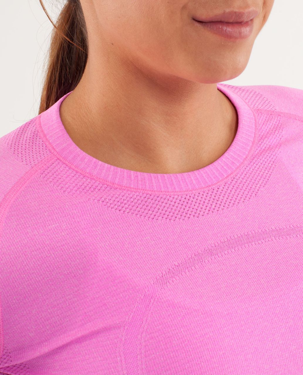 Lululemon High Neck Running and Training T-Shirt Pow Pink Light