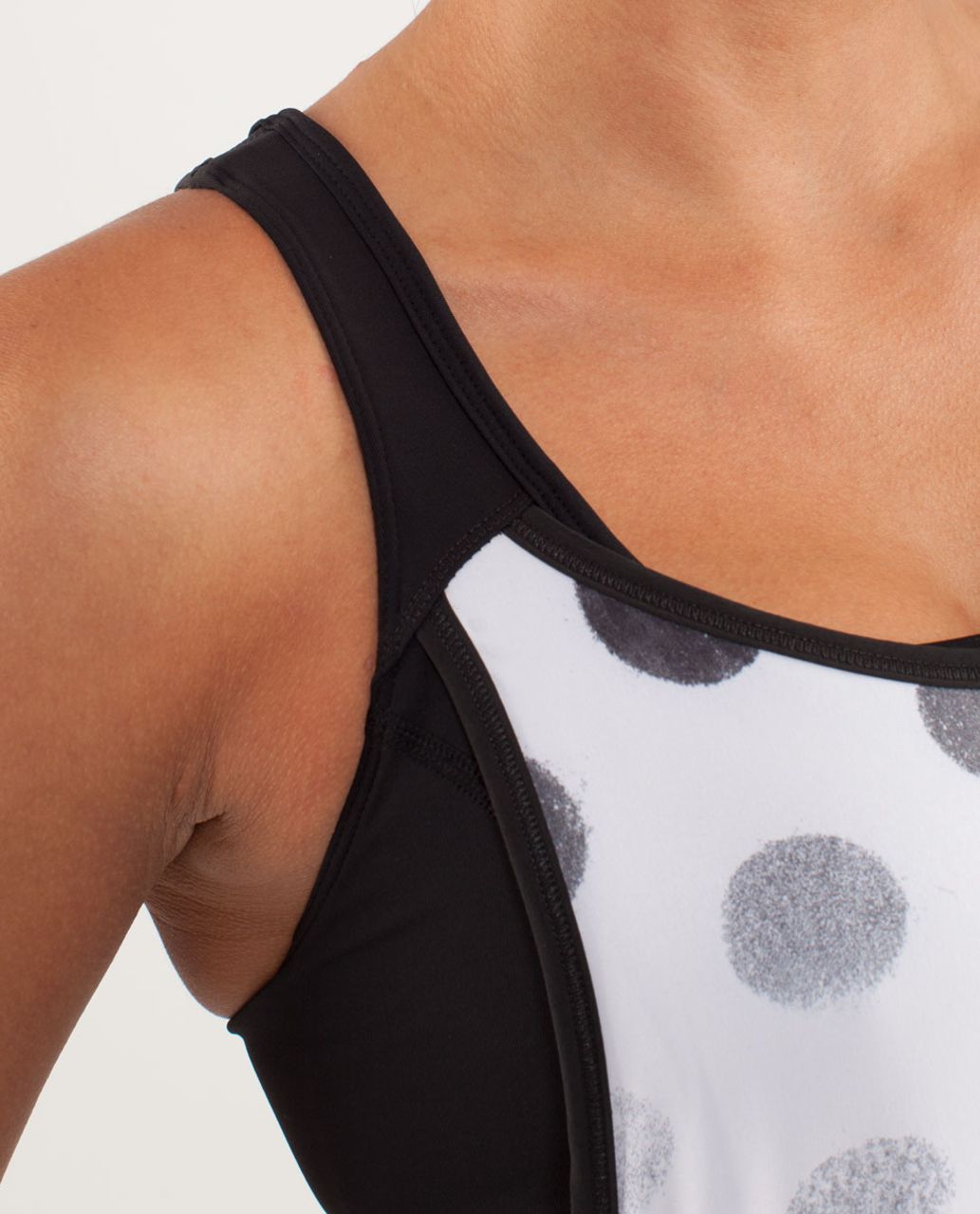 Lululemon Run:  For Your Money Tank - Seaside Dot White / Black