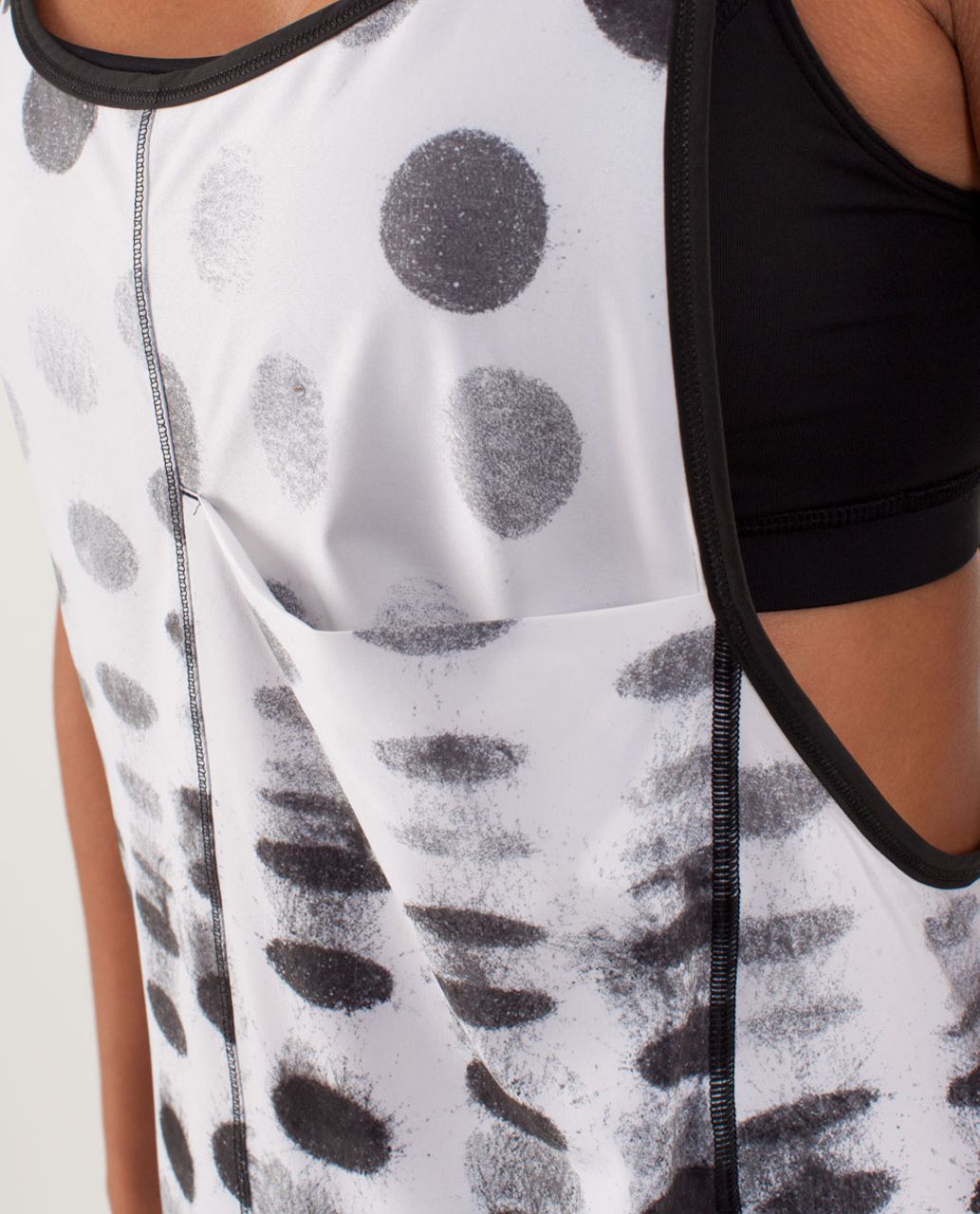 Lululemon Run:  For Your Money Tank - Seaside Dot White / Black