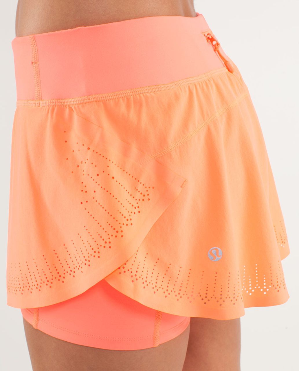 Lululemon Run:  Light As Air Skirt - Pop Orange