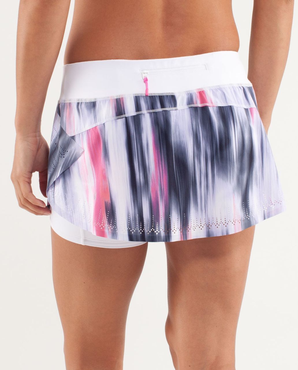 Lululemon Run:  Light As Air Skirt - Mirage Deep Indigo / White