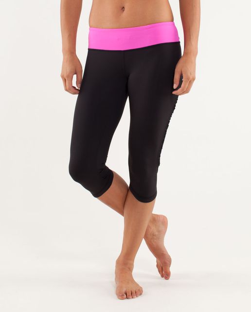 Lululemon Run: Fast And Free Crop - Black - lulu fanatics