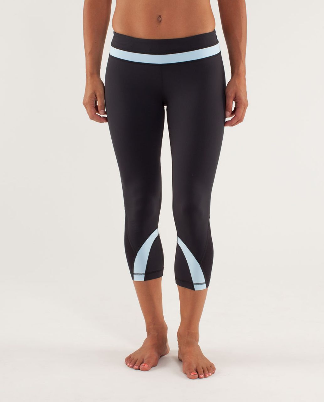 Lululemon Run:  Inspire Crop II - Deep Coal / Caspian Blue