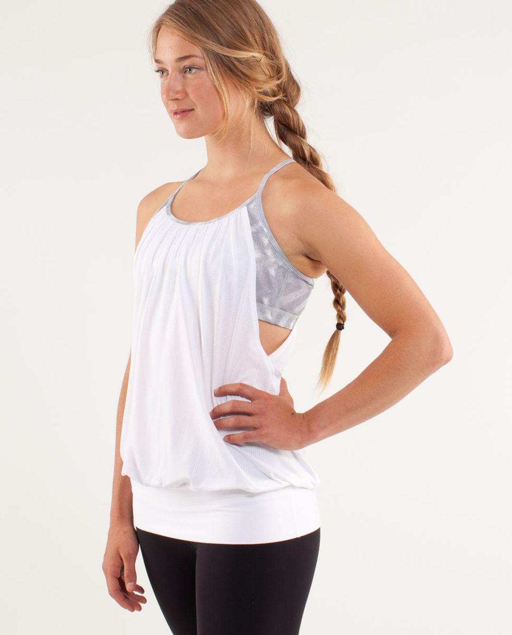 Lululemon No Limits Tank Top 4 Black Arrow Chevron Black White