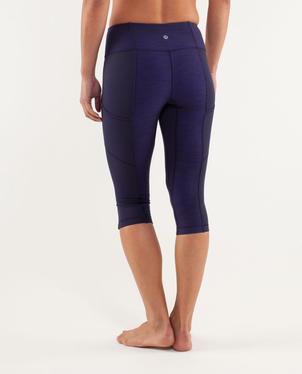 Lululemon Discover Crop - Deep Indigo Slub Denim / Deep Indigo / Bruised Berry