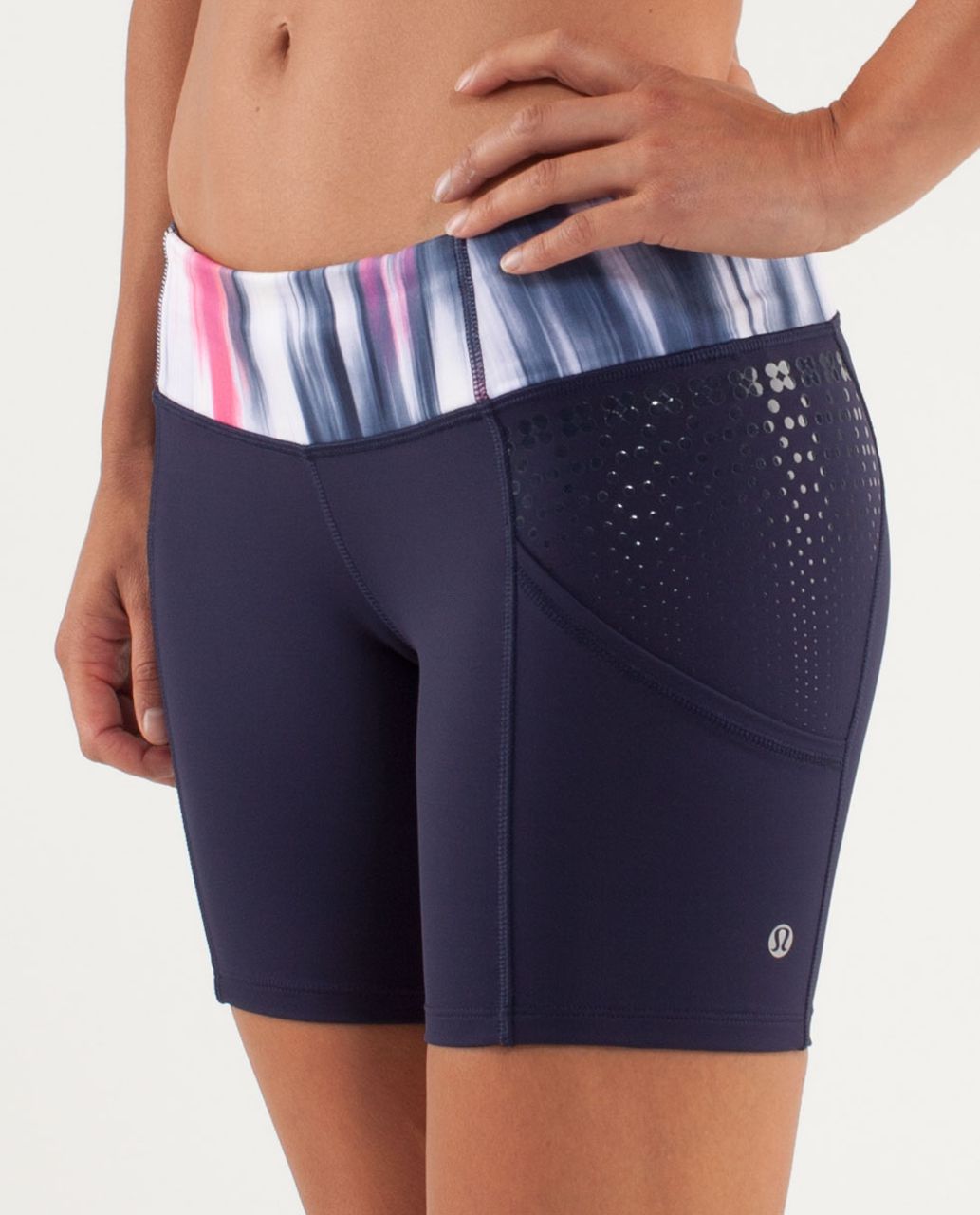 Lululemon Run:  Dart and Dash Short - Deep Indigo / Mirage Deep Indigo