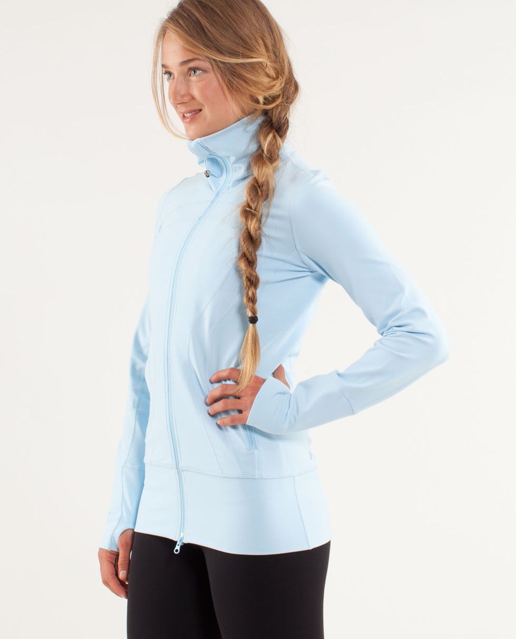 Lululemon In Stride Jacket - Caspian Blue / Mini Squiggle Emboss Caspian Blue