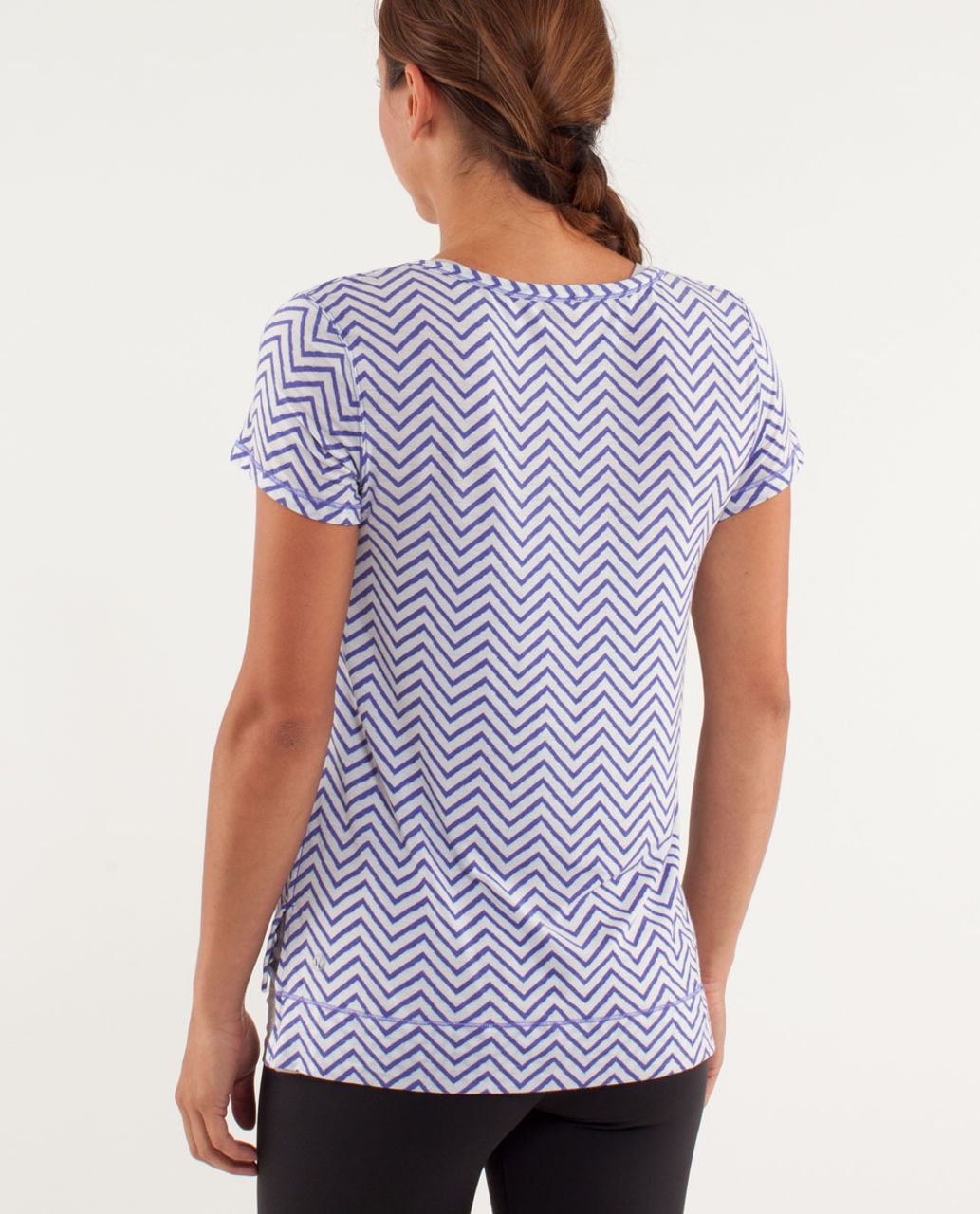 Lululemon Perfect Layer Tee - Textured Chevron Burnout Power Purple