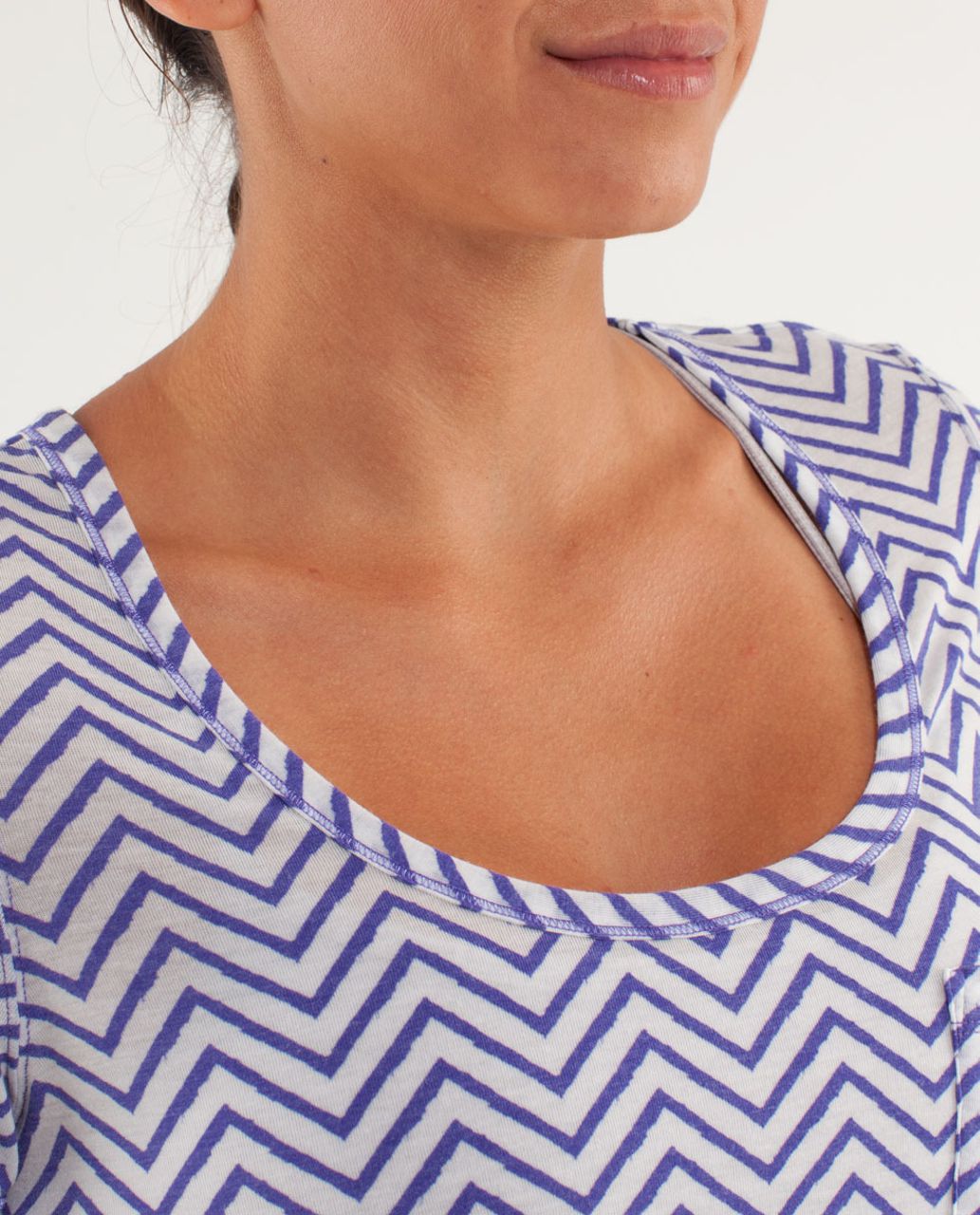 Lululemon Perfect Layer Tee - Textured Chevron Burnout Power Purple