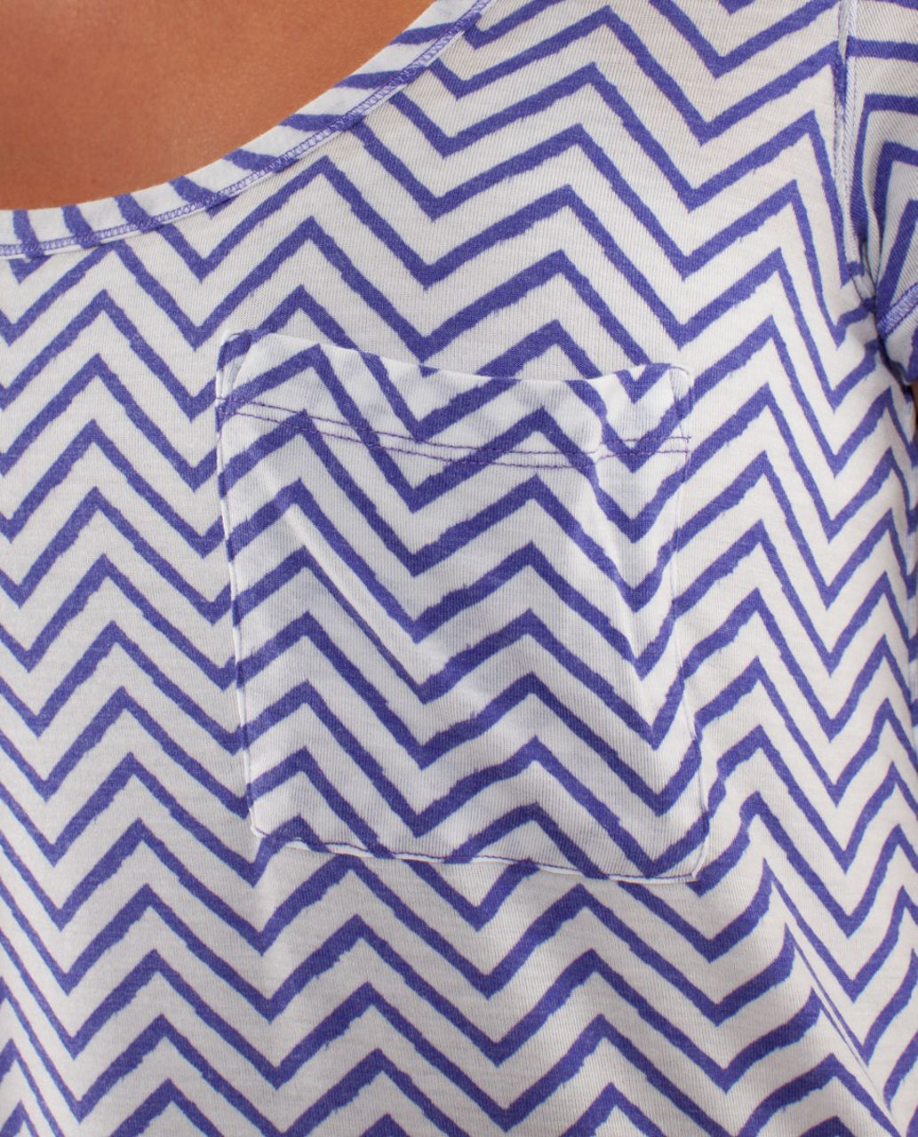 Lululemon Perfect Layer Tee - Textured Chevron Burnout Power Purple