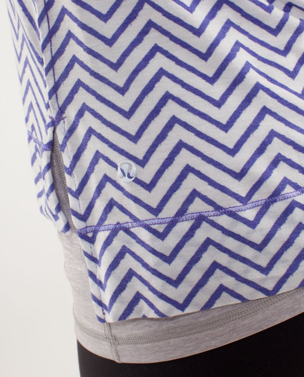 Lululemon Perfect Layer Tee - Textured Chevron Burnout Power Purple