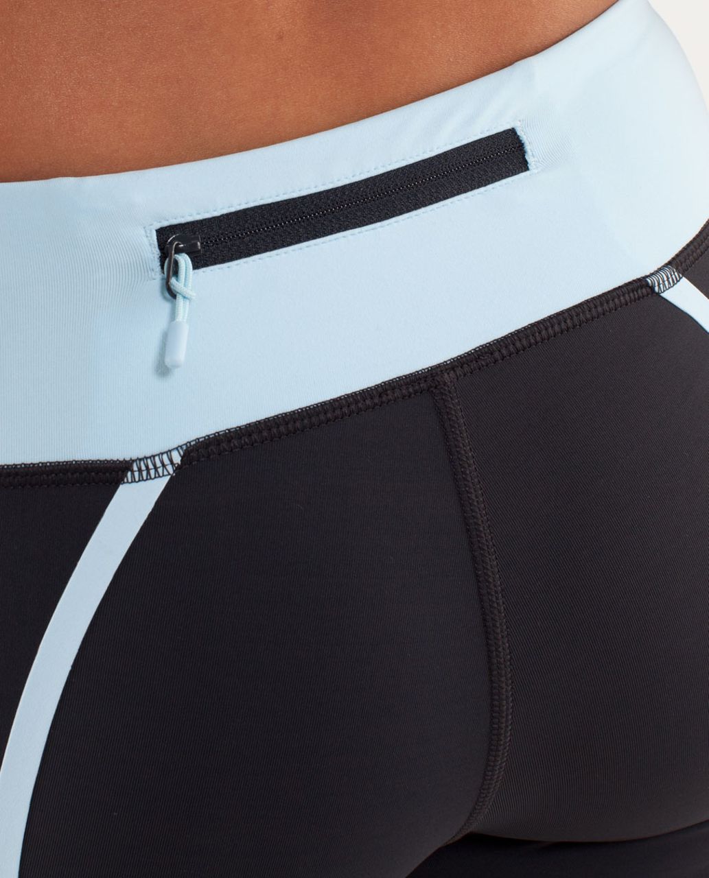 Lululemon Run:  Track Time Crop - Deep Coal / Caspian Blue