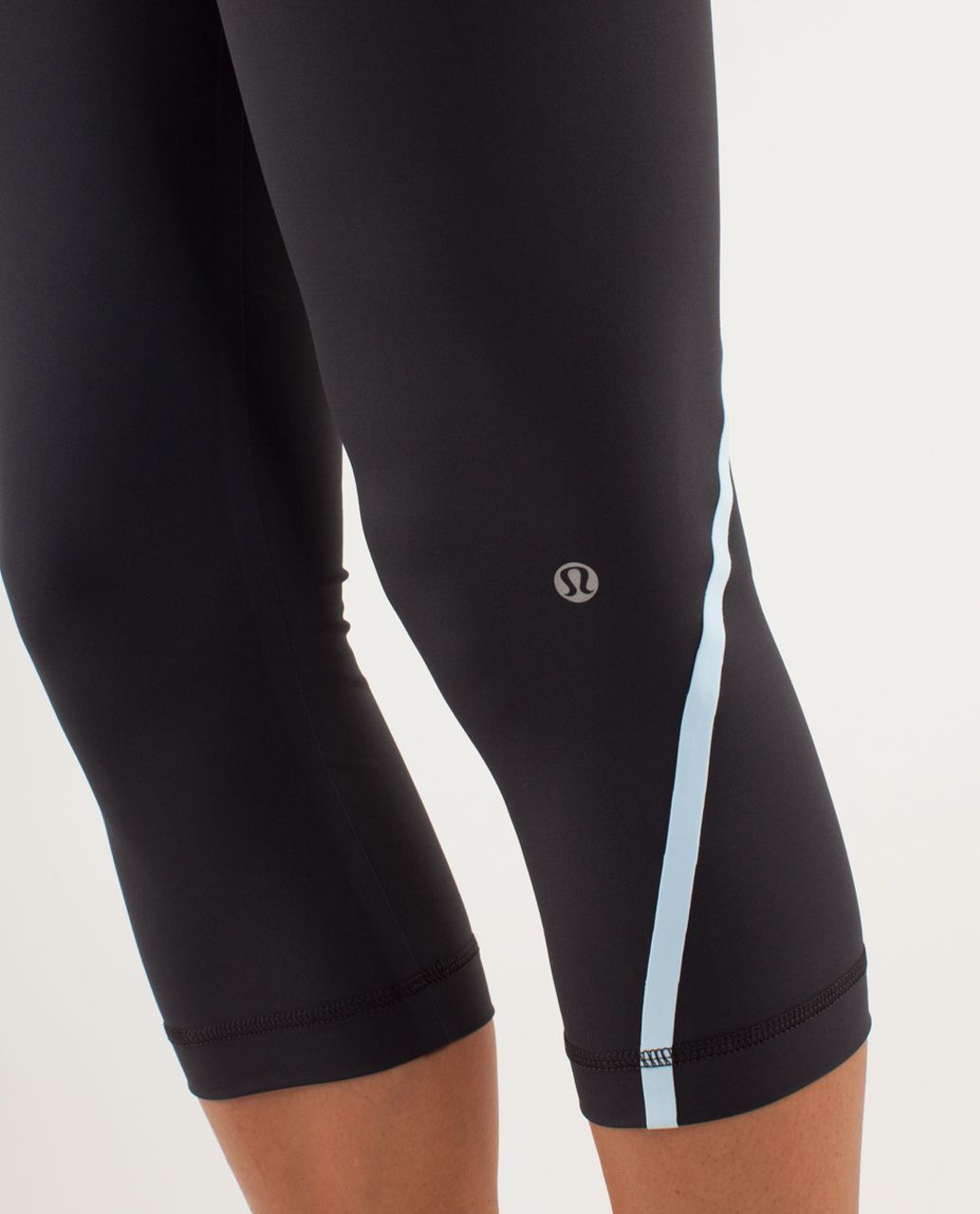 Lululemon Run:  Track Time Crop - Deep Coal / Caspian Blue