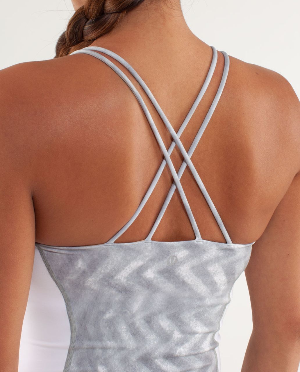 Lululemon Virtuous Tank - Blazer Fossil / White