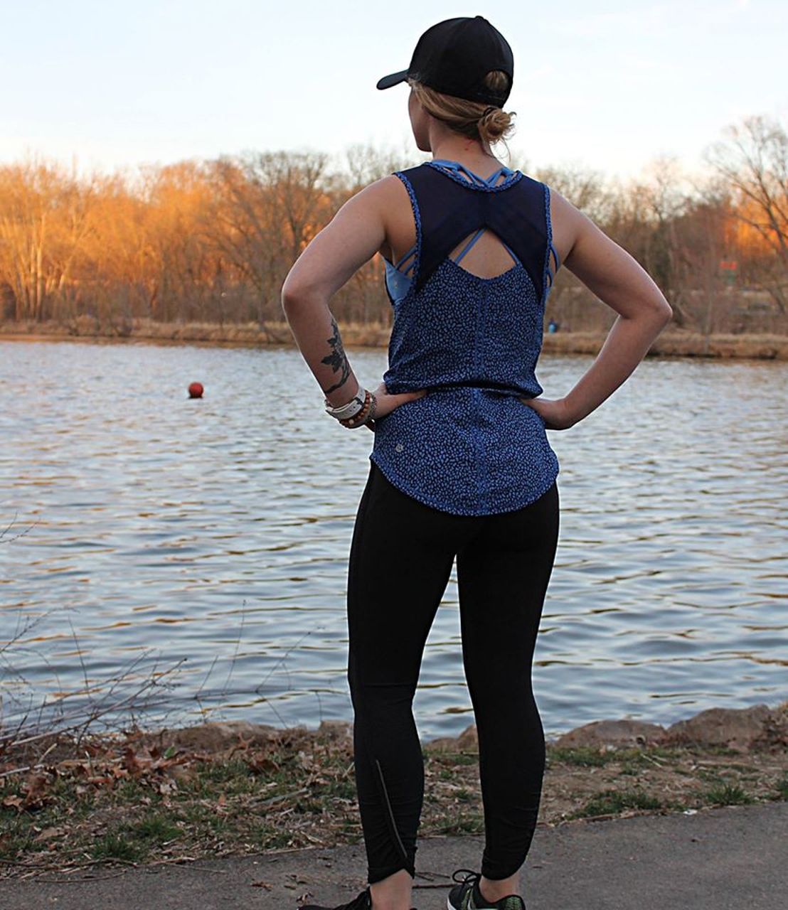 Lululemon Sculpt Tank - Miss Mosaic Lakeside Blue Hero Blue / Hero Blue