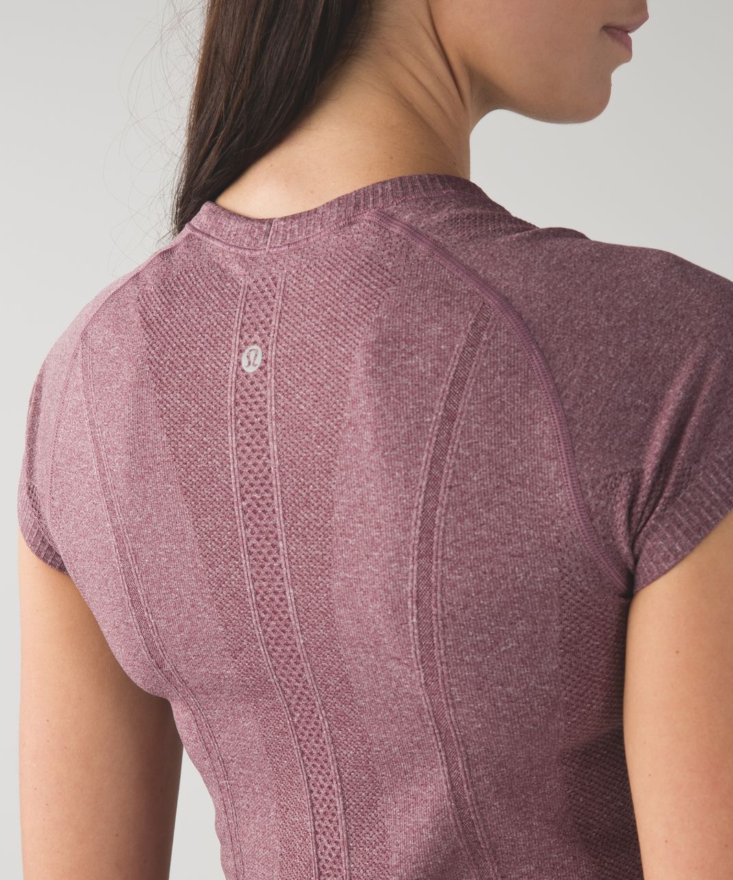 Lululemon Swiftly Tech Short Sleeve Crew - Heathered Bordeaux Drama