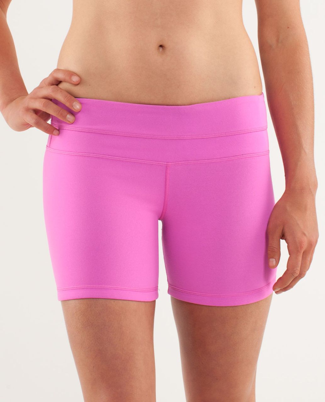 Lululemon Reverse Groove Short (Regular) - Pow Pink /  Black