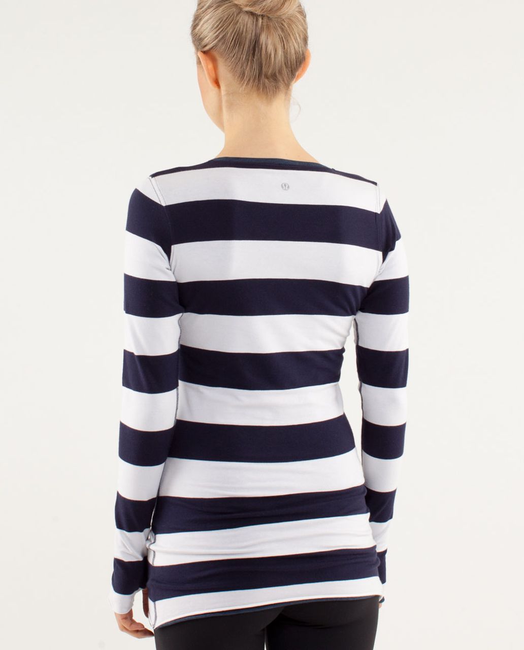 Lululemon Every Yogi Long Sleeve - Wide Bold Stripe Deep Indigo / Heathered Deep Indigo