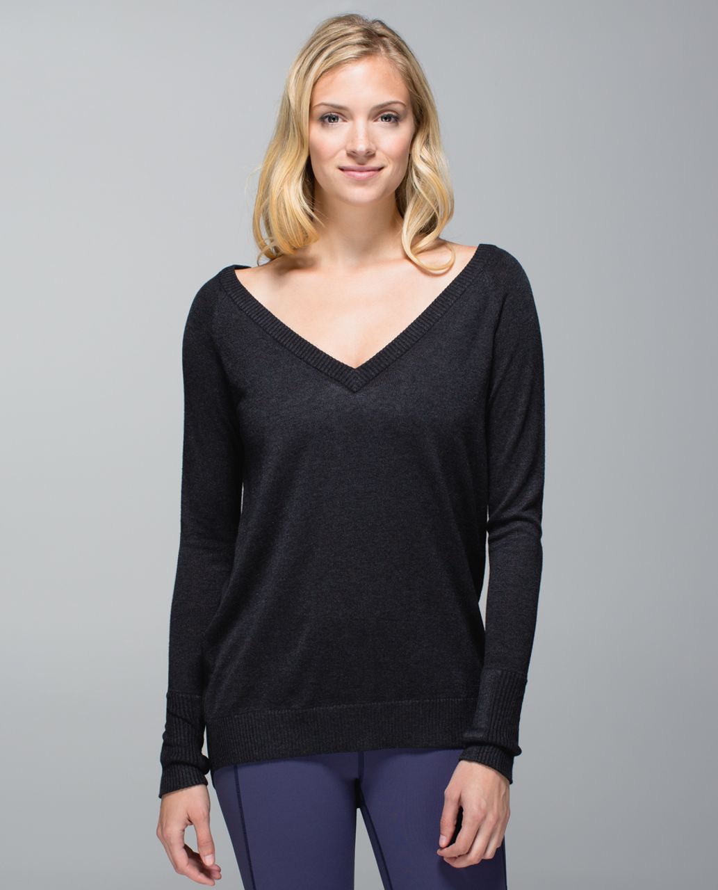 Lululemon Unity Pullover - Heathered Black / Black - lulu fanatics