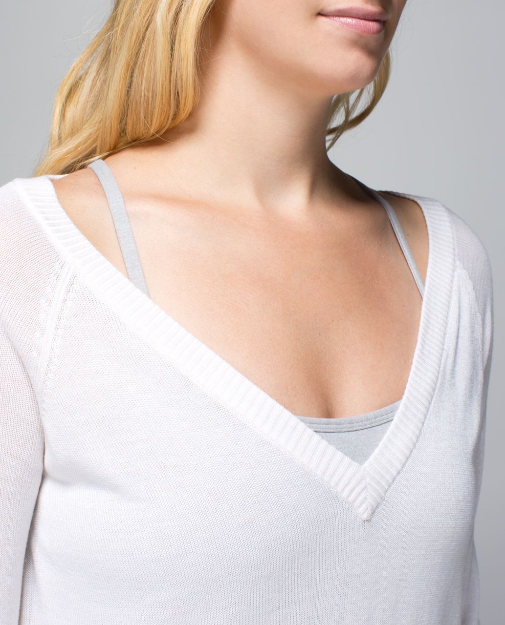 Lululemon Unity Pullover - Heathered White /  White