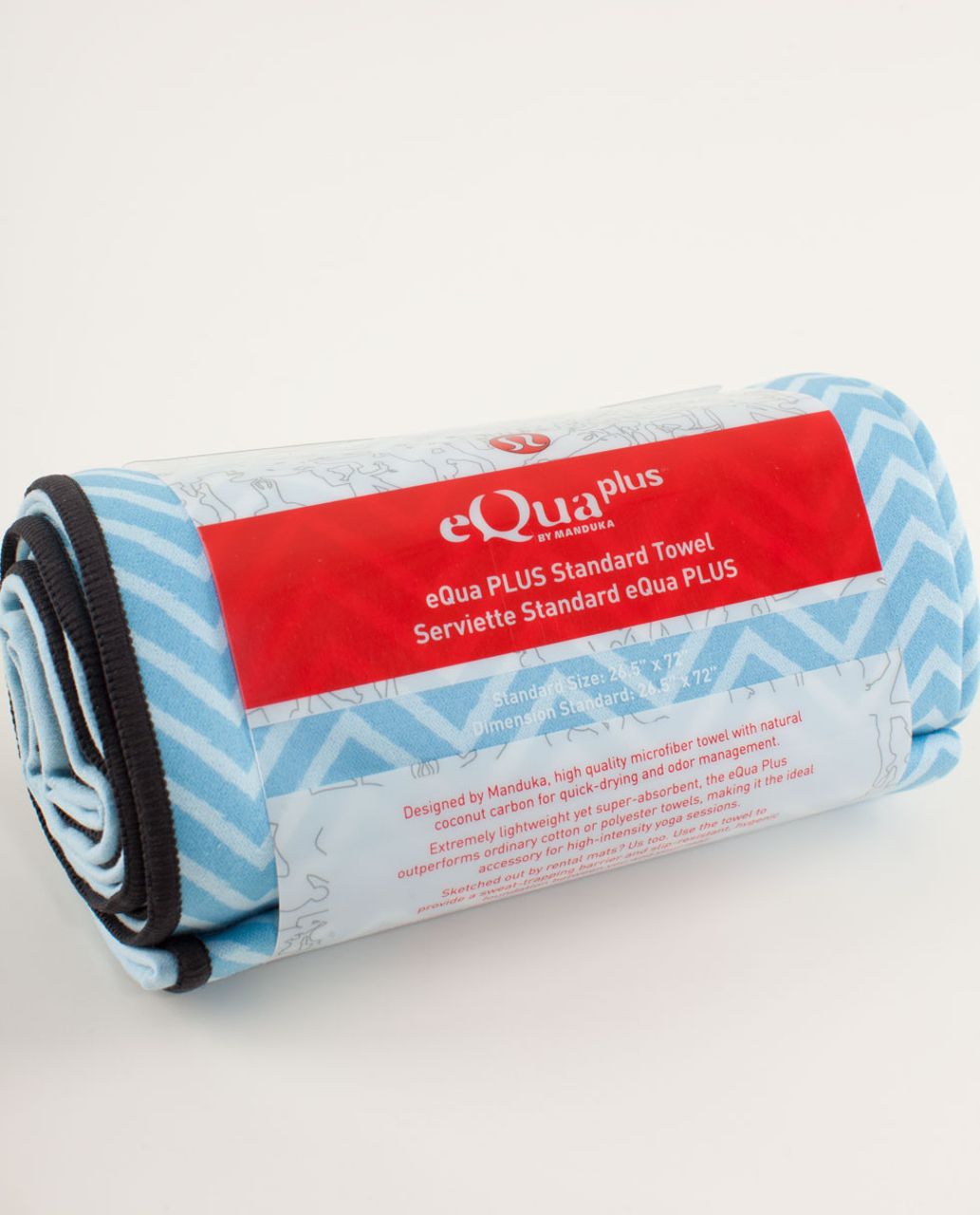 Lululemon Manduka Equa Towel Plus - Squiggle Caspian Blue / Deep Coal