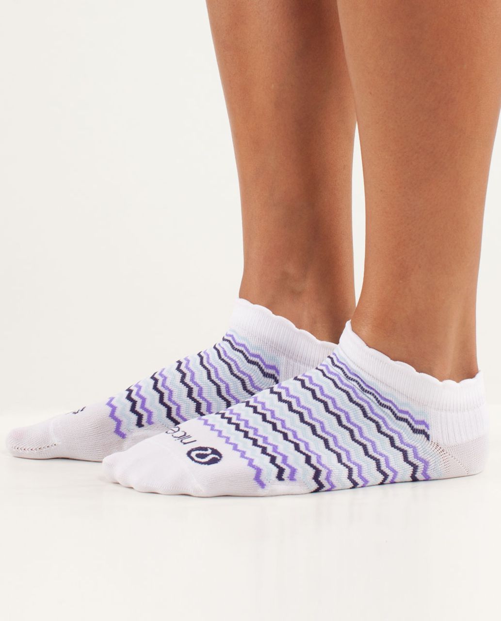 Lululemon The Method Sock - Mini Chevron Dense Purple / Caspian Blue / Power Purple