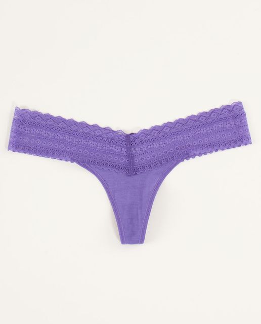 Lululemon Foxy Lulu Thong - Black / Polar Cream - lulu fanatics