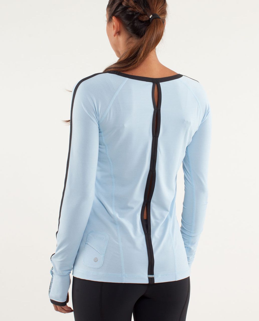 Lululemon Run:  Team Spirit Long Sleeve - Caspian Blue / Deep Coal