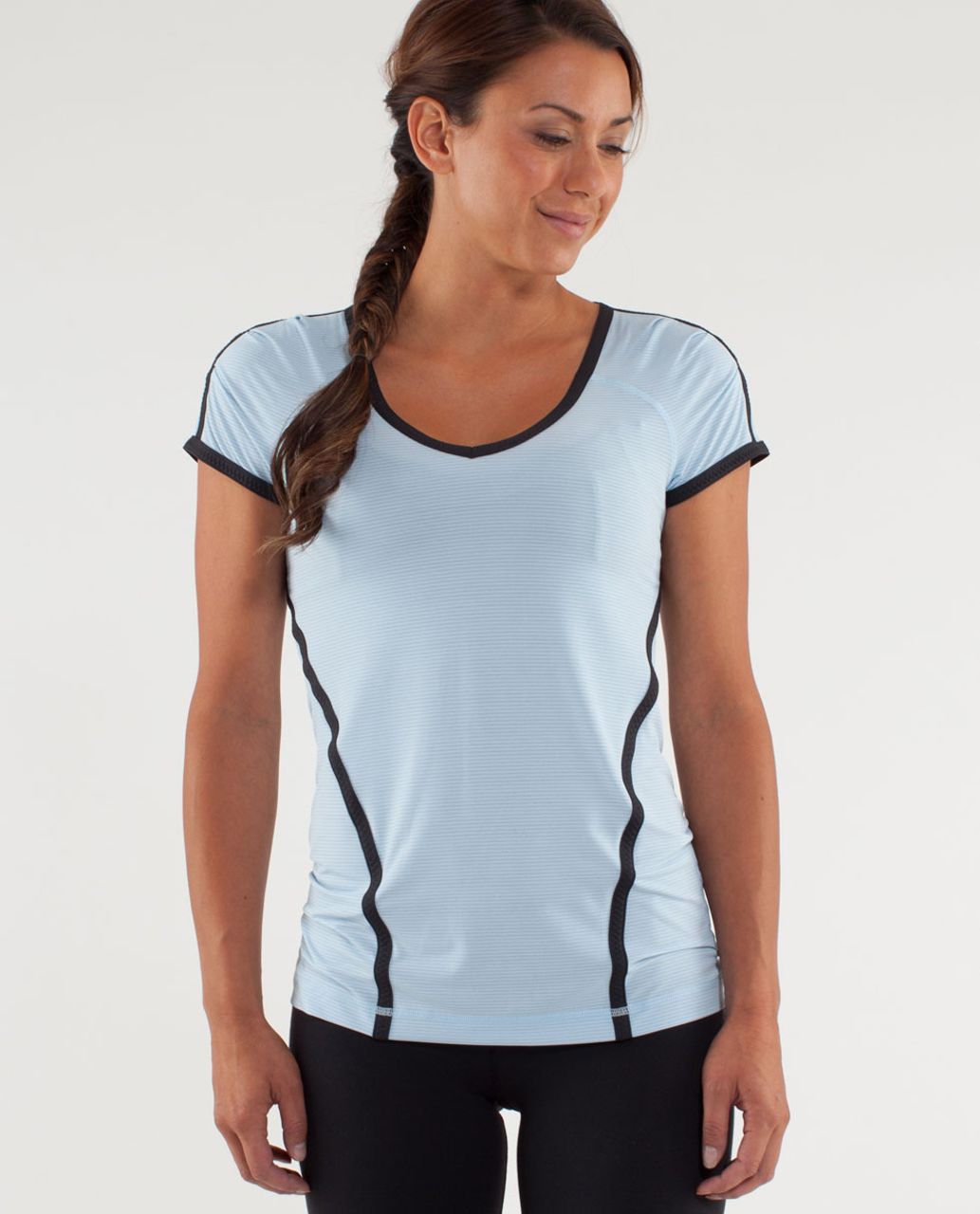 Lululemon Run:  Team Spirit Tech Short Sleeve - Caspian Blue / Deep Coal