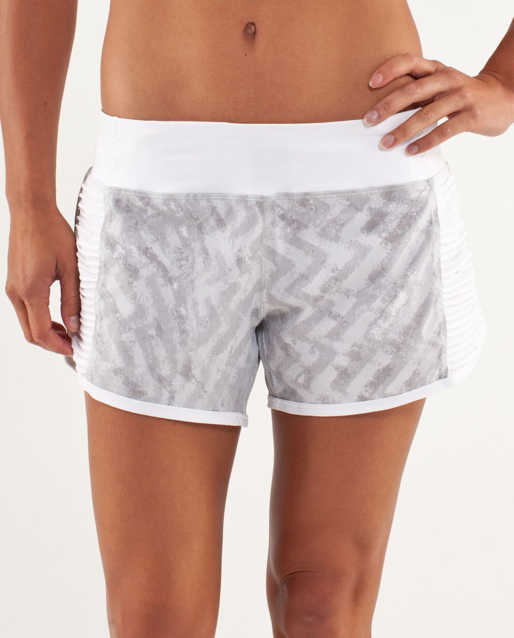 Lululemon Run:  Bright At Night Short - Blazer Print / White