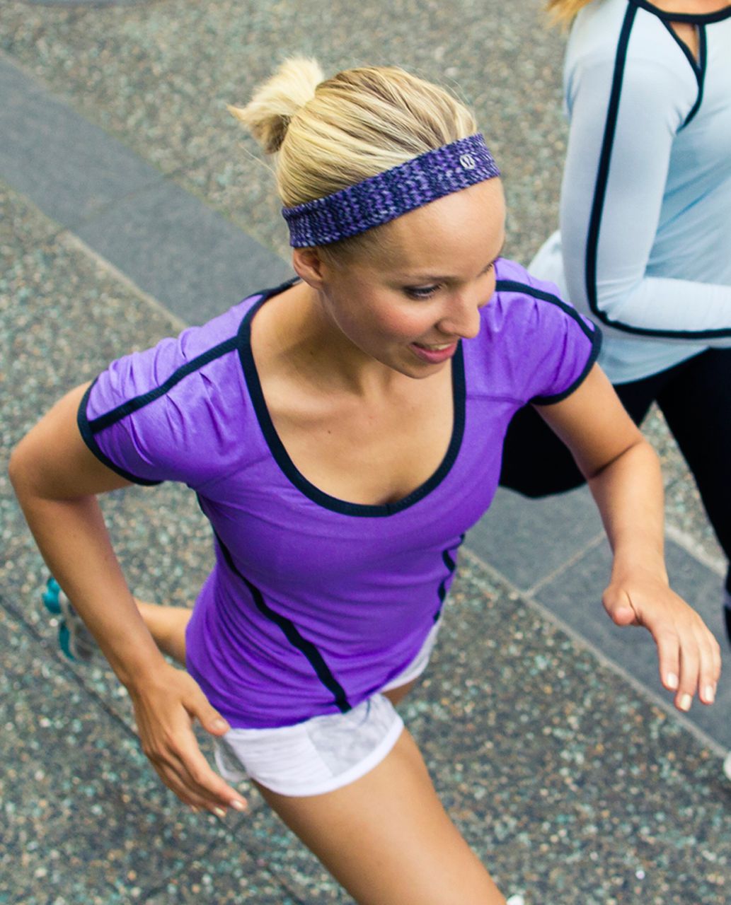 Lululemon Run:  Team Spirit Tech Short Sleeve - Power Purple / Deep Coal