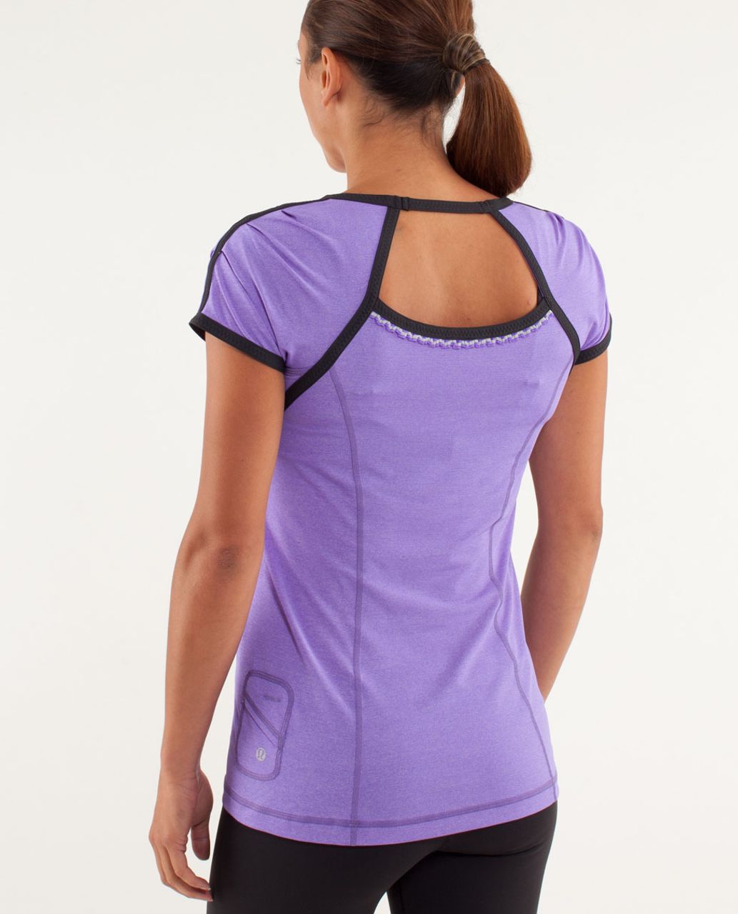 Lululemon Run:  Team Spirit Tech Short Sleeve - Power Purple / Deep Coal