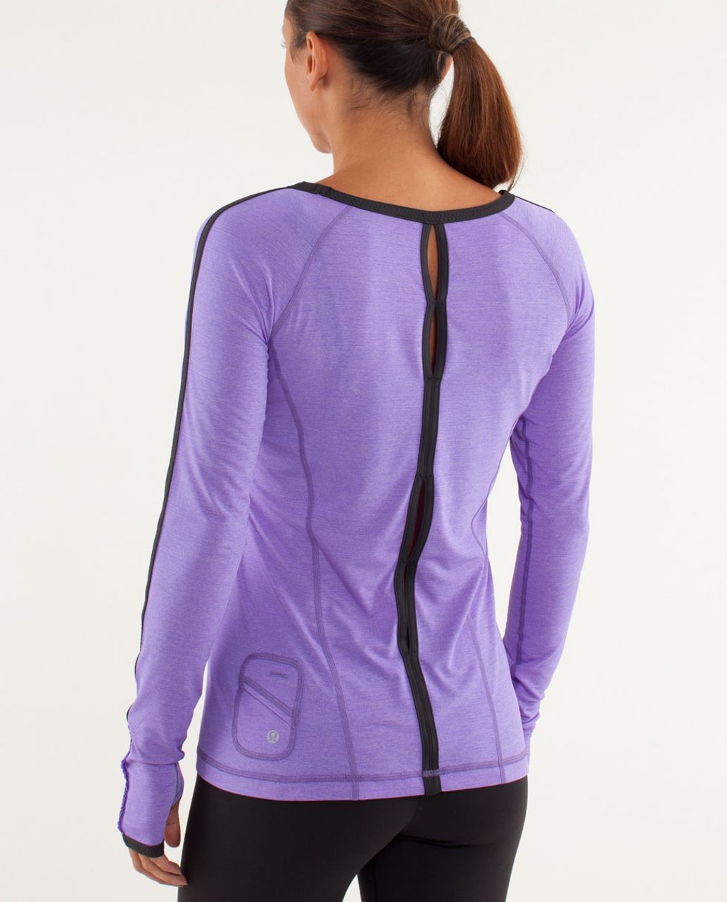 Lululemon Run:  Team Spirit Long Sleeve - Power Purple / Deep Coal