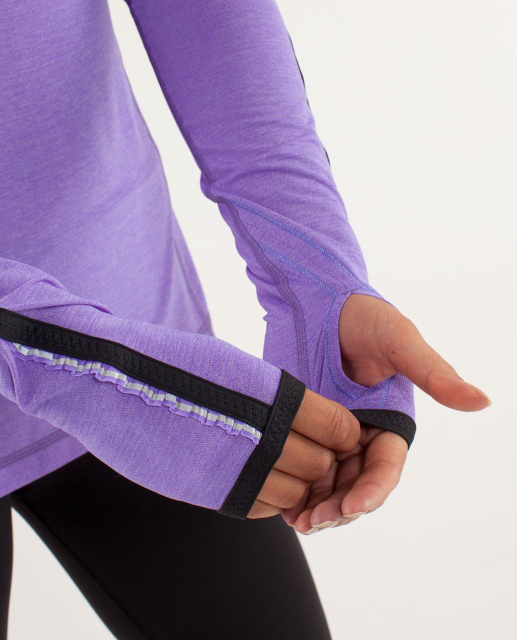 Lululemon Run:  Team Spirit Long Sleeve - Power Purple / Deep Coal