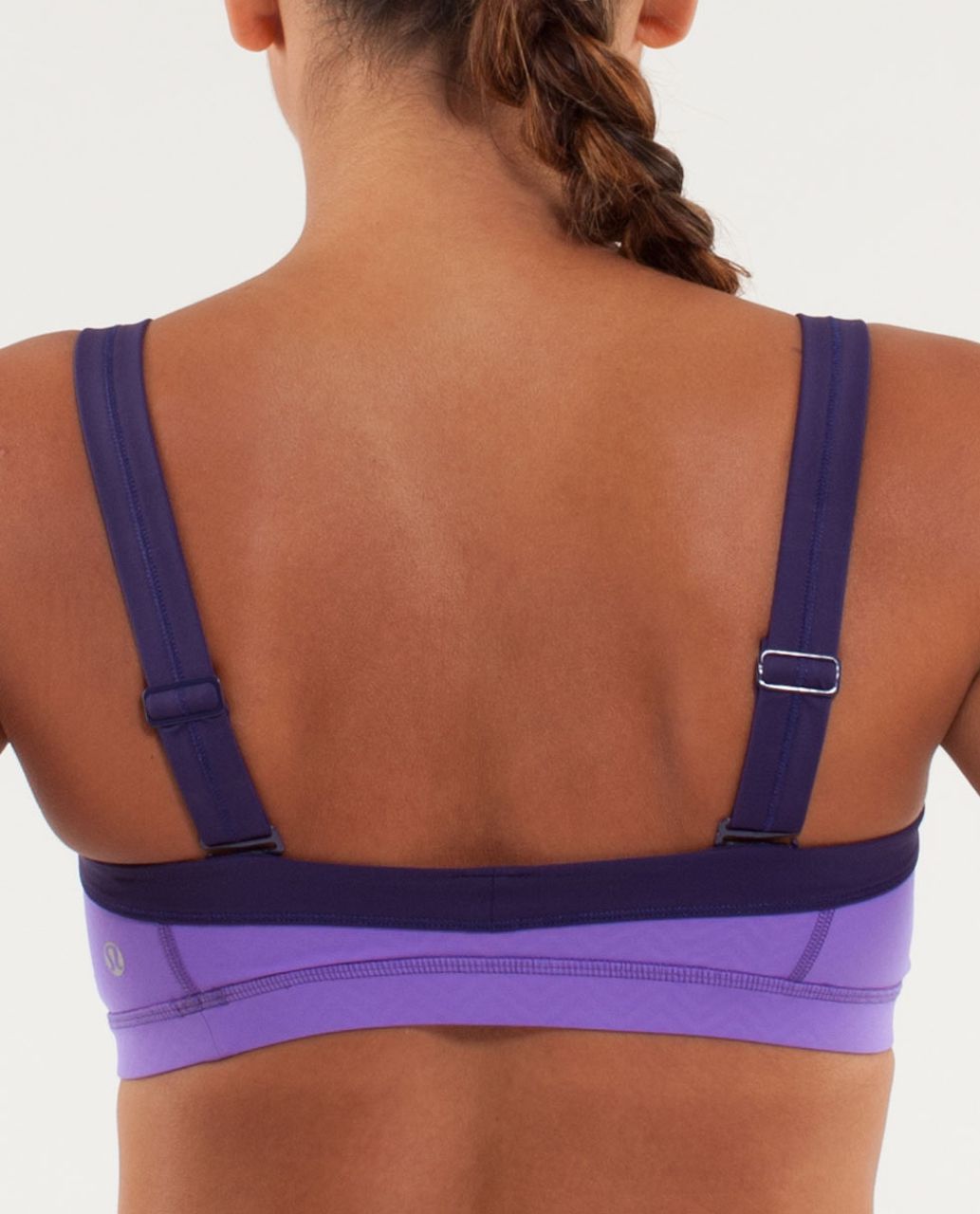 Lululemon Run:  Engage Bra - Mini Squiggle Emboss Power Purple / Dense Purple