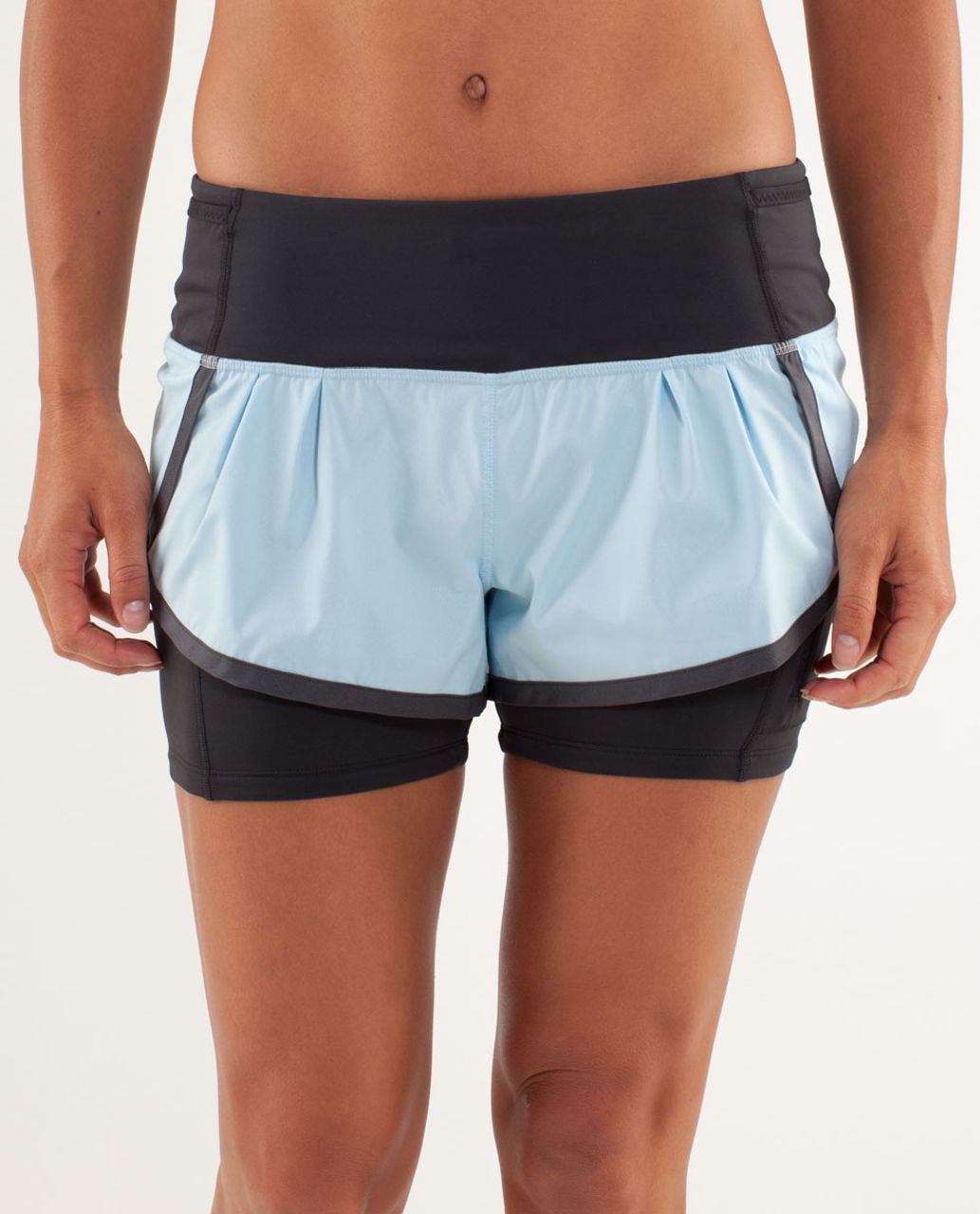 Lululemon Run:  Speed Squad Short - Caspian Blue / Deep Coal