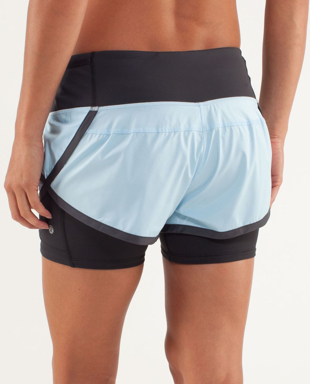 Lululemon Run:  Speed Squad Short - Caspian Blue / Deep Coal