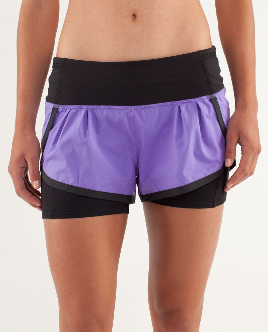 Lululemon Run:  Speed Squad Short - Power Purple /  Black